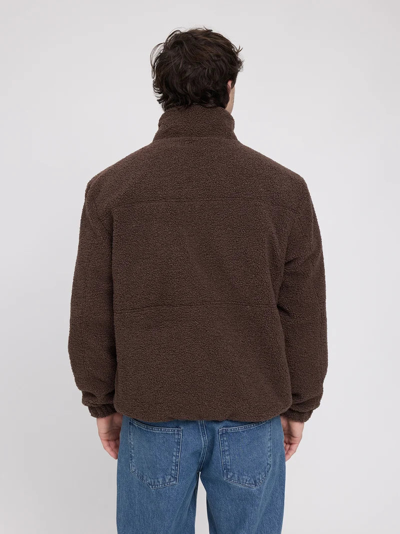 Padded Teddy-Fleece Jacket (Herren)  chocolate/warm mud | MAZINE