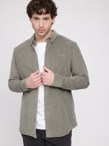Hemd Wide Corduroy Shirt light bottle | MAZINE