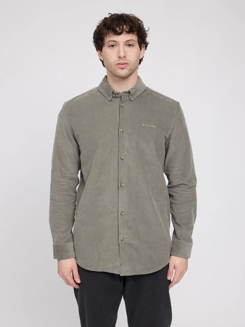 Hemd Wide Corduroy Shirt light bottle | MAZINE