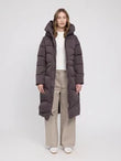 Waves Quilt Puffer Coat eggplant | MAZINE