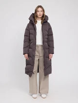 Waves Quilt Puffer Coat eggplant | MAZINE