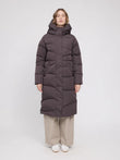 Waves Quilt Puffer Coat eggplant | MAZINE