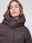 Waves Quilt Puffer Coat eggplant | MAZINE