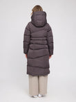 Waves Quilt Puffer Coat eggplant | MAZINE