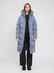 Waves Quilt Puffer Coat slate blue | MAZINE