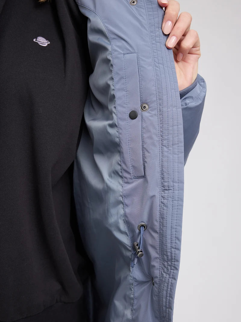 Waves Quilt Puffer Coat slate blue | MAZINE