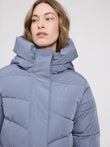 Waves Quilt Puffer Coat slate blue | MAZINE