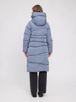 Waves Quilt Puffer Coat slate blue | MAZINE