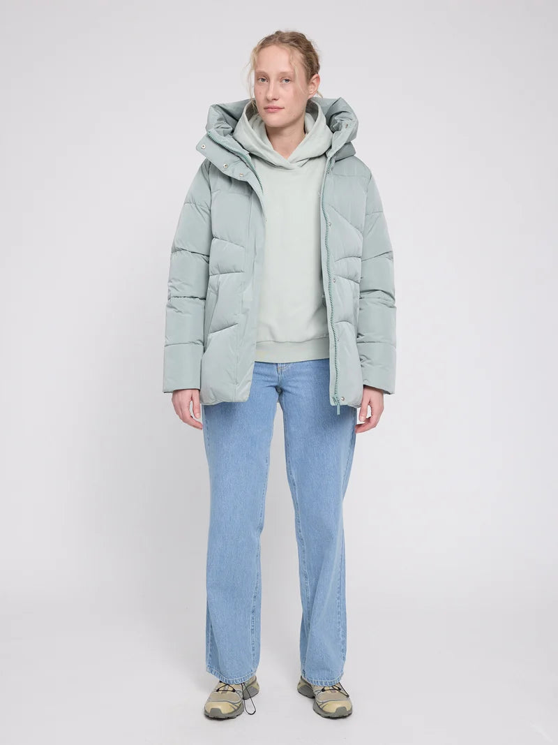 Waves Quilt Short Puffer Jacket ice green | MAZINE