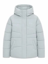 Waves Quilt Short Puffer Jacket ice green | MAZINE