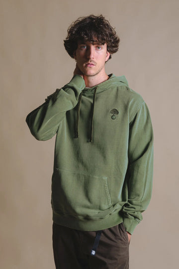 Hoodie Aroes Pigment Oak Green | trendsplant