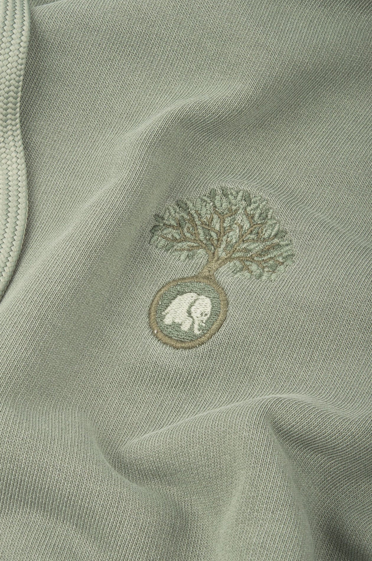 Hoodie Cepaes Pigment Silver Green | trendsplant