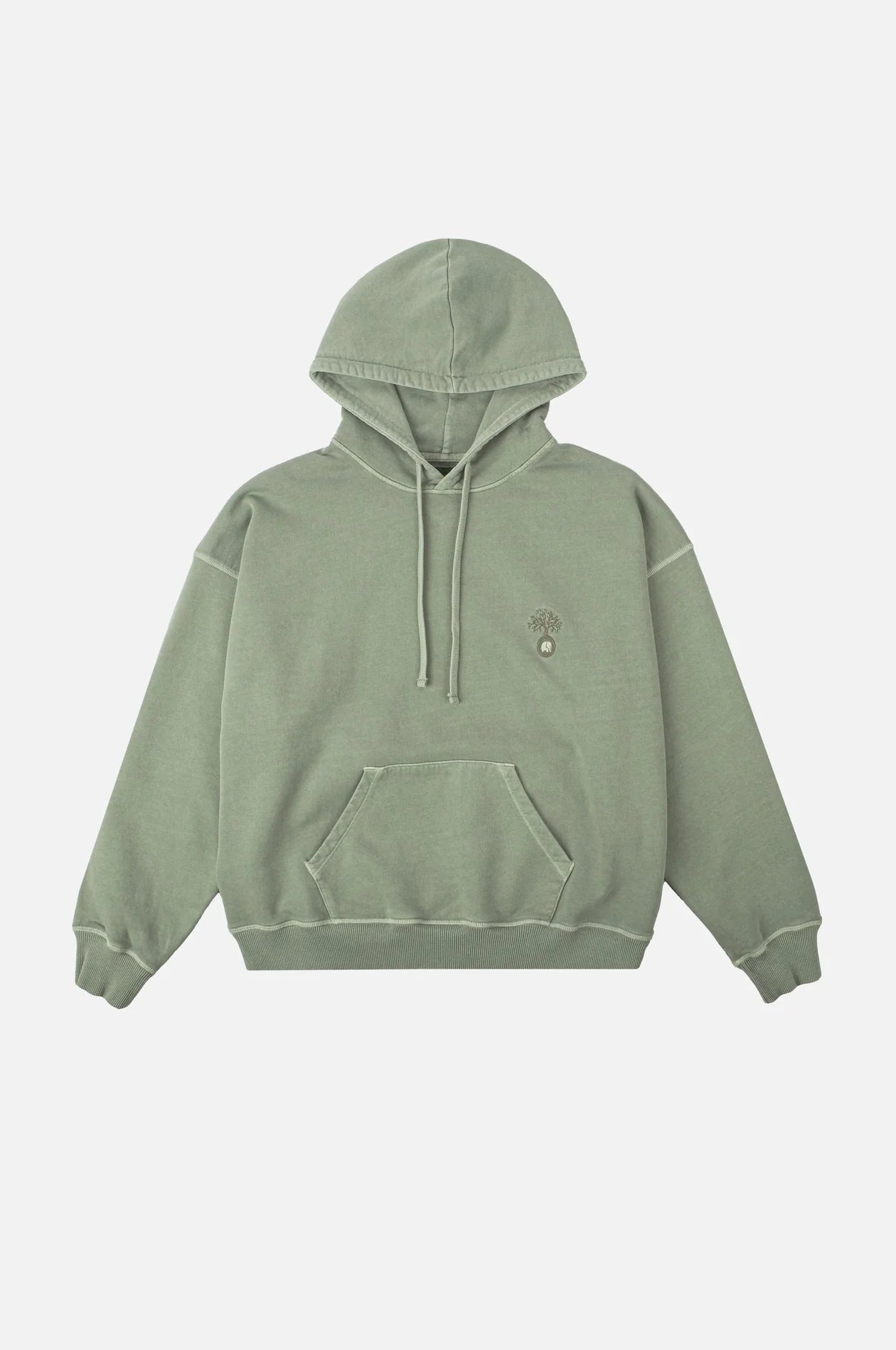 Hoodie Cepaes Pigment Silver Green | trendsplant