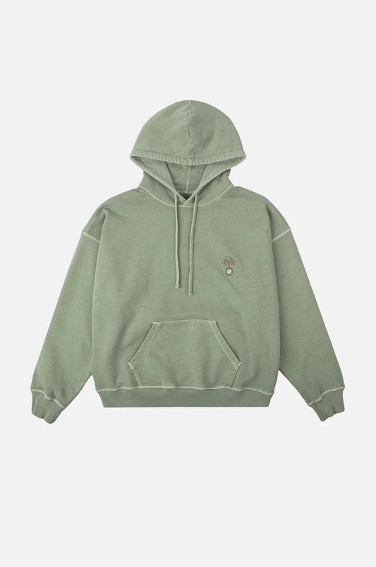 Hoodie Cepaes Pigment Silver Green | trendsplant
