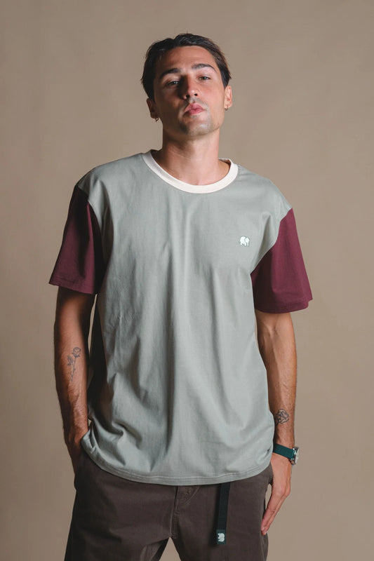 T-Shirt Color Block Iron Veil | trendsplant