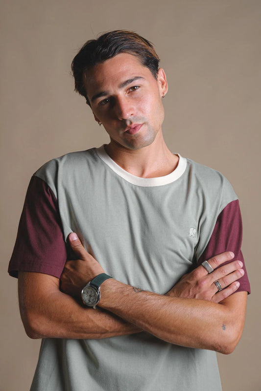 T-Shirt Color Block Iron Veil | trendsplant