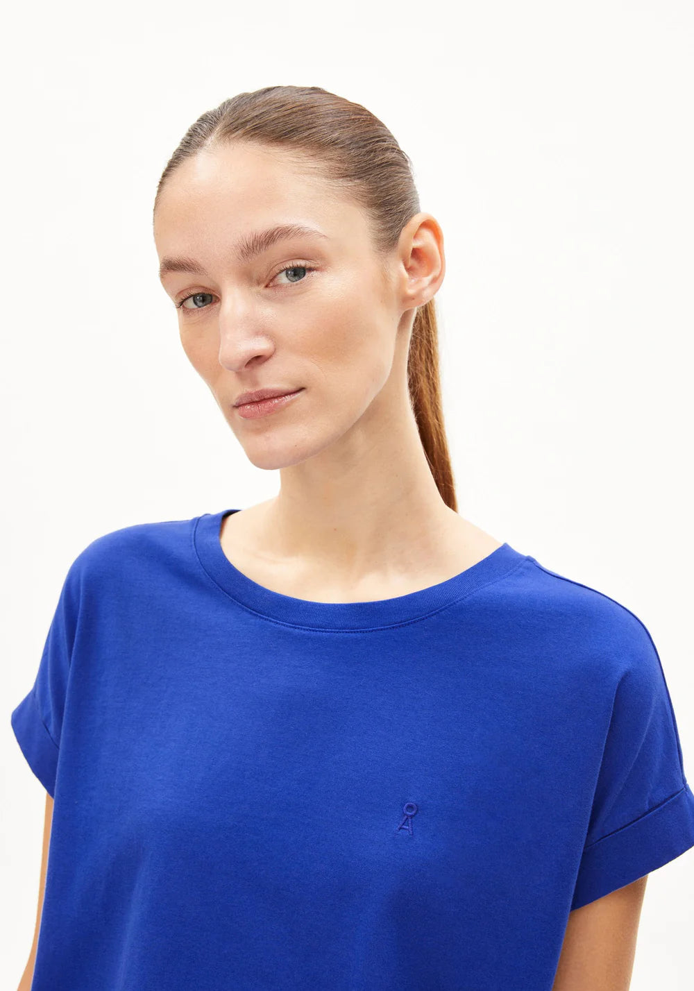 T-Shirt IDAARA dynamo blue | ARMEDANGELS