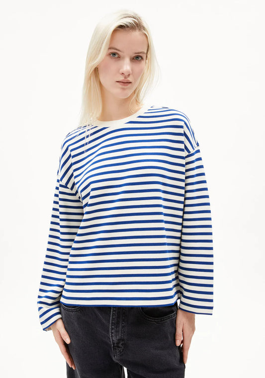 FRANKAA MAARLEN STRIPE undyed-dynamo blue | ARMEDANGELS