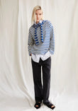 FRANKAA MAARLEN STRIPE undyed-dynamo blue | ARMEDANGELS