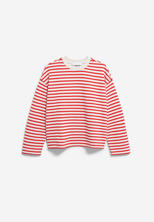 Sweatshirt FRANKAA MAARLEN STRIPE undyed-mars red | ARMEDANGELS