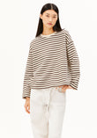 FRANKAA MAARLEN STRIPE SWEAT undyed-claystone | ARMEDANGELS
