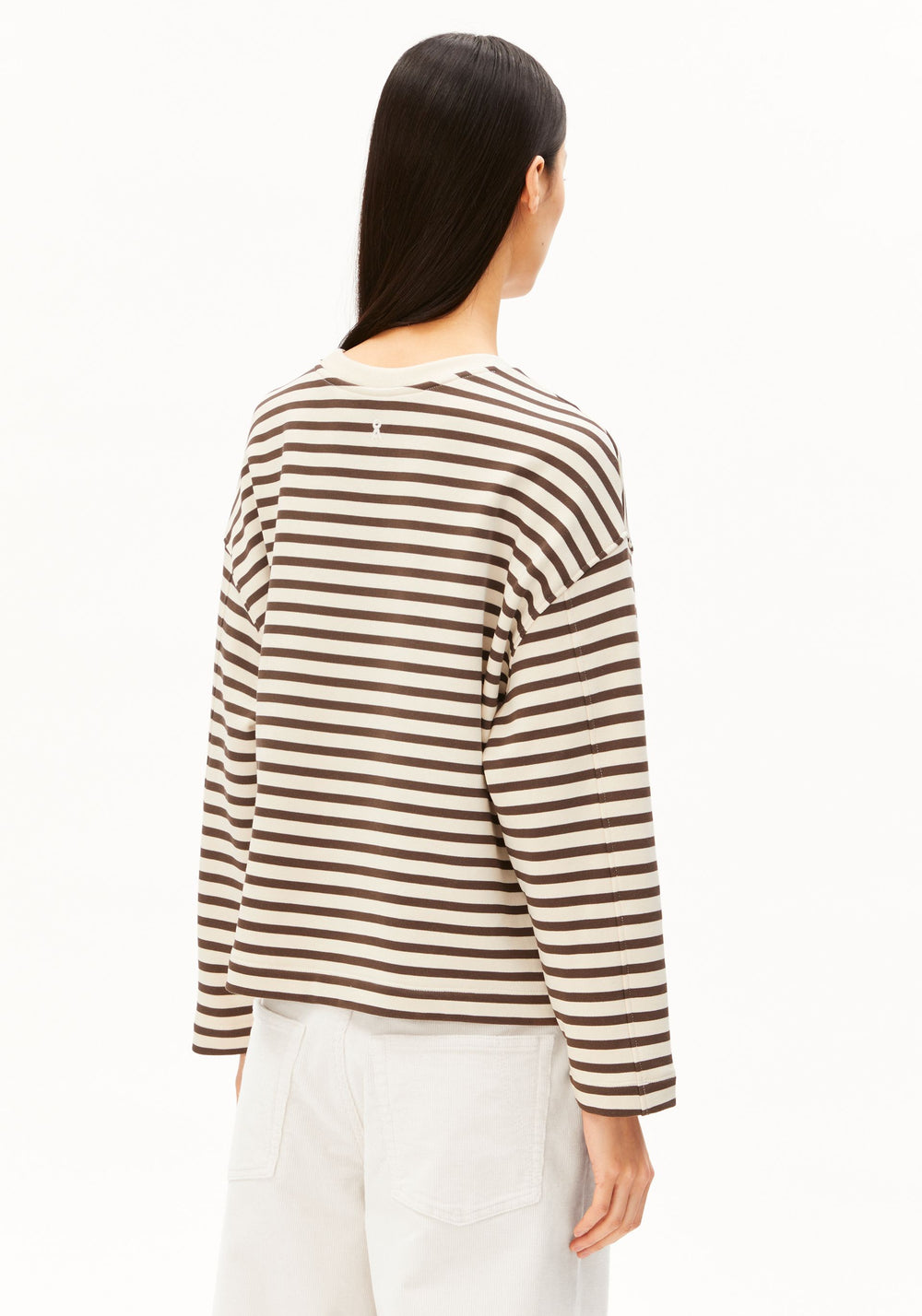 FRANKAA MAARLEN STRIPE SWEAT undyed-claystone | ARMEDANGELS