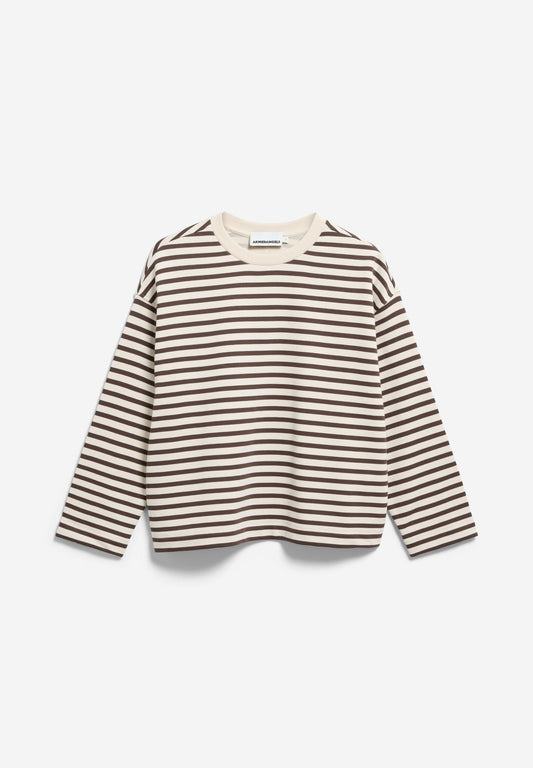 FRANKAA MAARLEN STRIPE SWEAT undyed-claystone | ARMEDANGELS