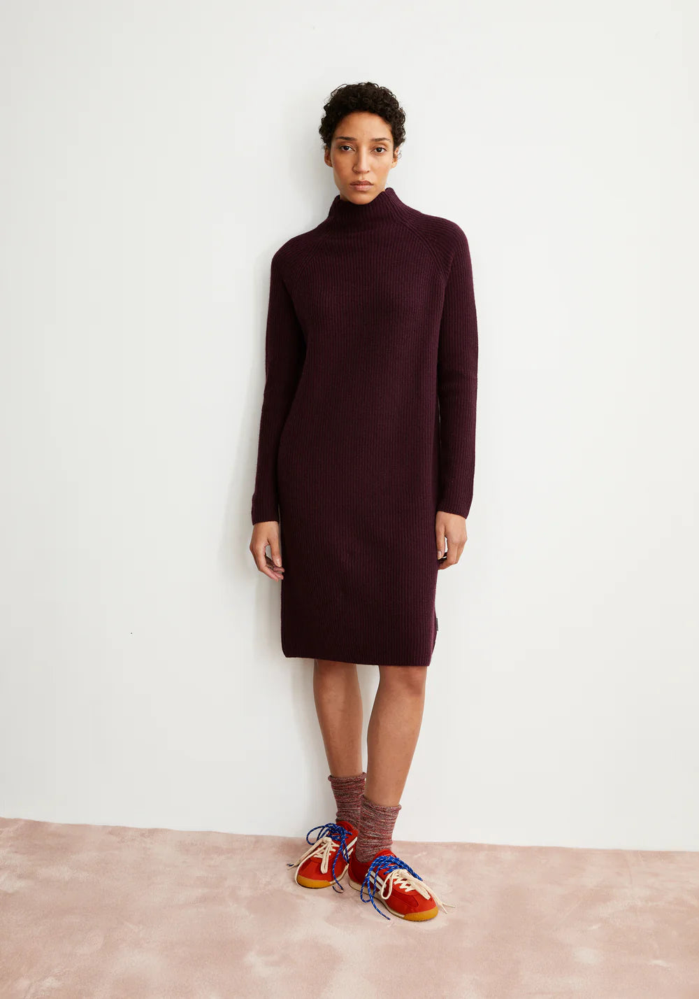 Strickkleid MILLAANA dark cranberry | ARMEDANGELS