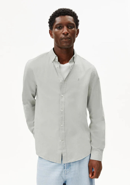 Hemd Langarm QUAASA fatigue green | ARMEDANGELS
