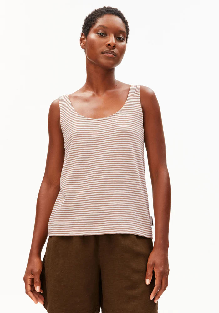 MINAAMI LITA TOP oatmilk-cinnamon dust | ARMEDANGELS