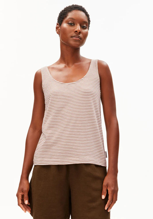 MINAAMI LITA TOP oatmilk-cinnamon dust | ARMEDANGELS