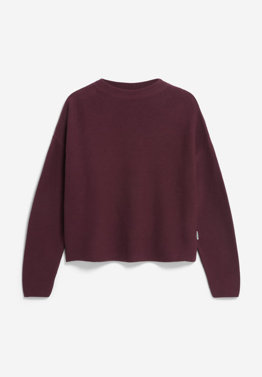 Strickpullover MERINAA LINKS LINKS dark cranberry | ARMEDANGELS