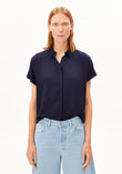 Bluse LARISAANA tinted navy|  ARMEDANGELS