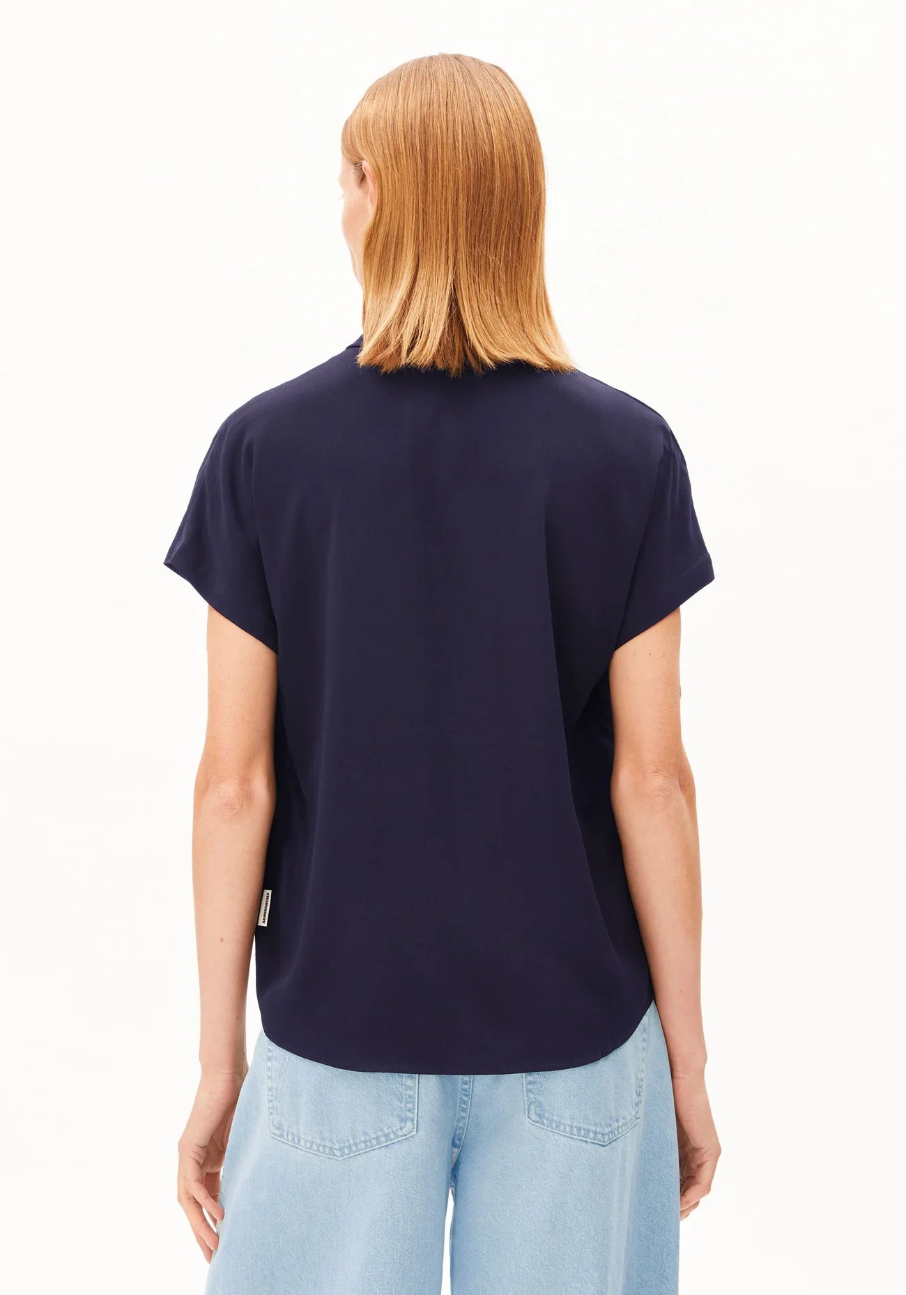 Bluse LARISAANA tinted navy|  ARMEDANGELS