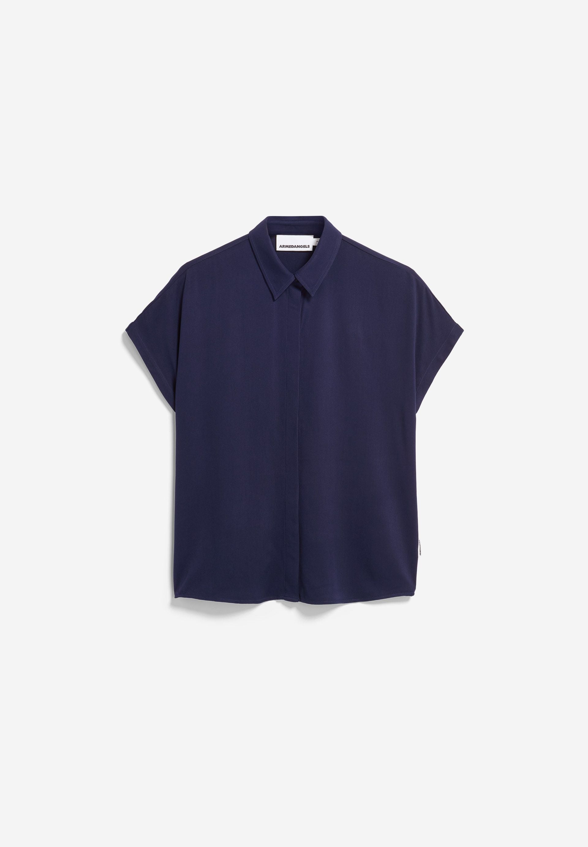 Bluse LARISAANA tinted navy|  ARMEDANGELS
