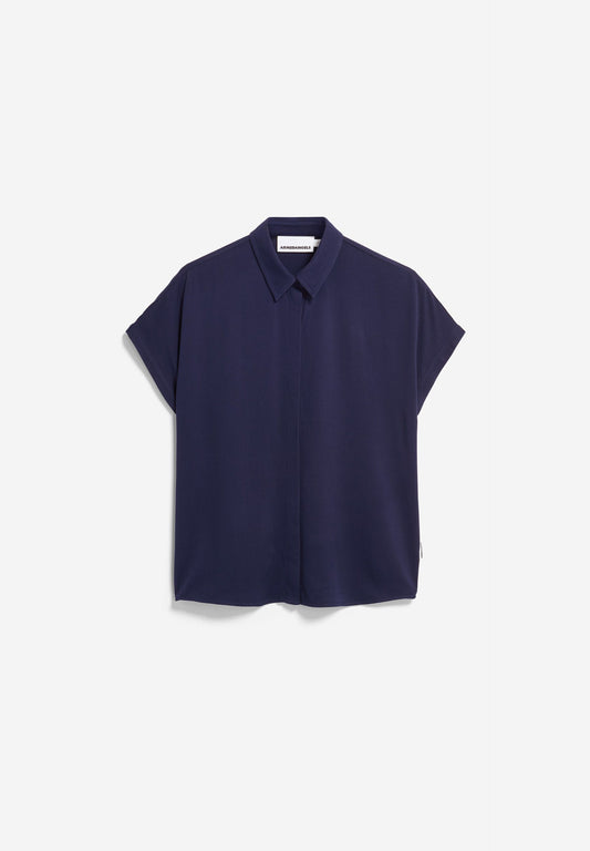 Bluse LARISAANA tinted navy|  ARMEDANGELS