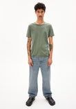 T-Shirt AAMON BRUSHED grey-green | ARMEDANGELS
