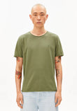 T-Shirt JAAMES BRUSHED fatigue green | ARMEDANGELS