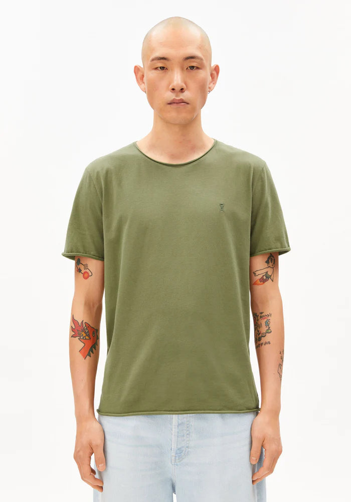 T-Shirt JAAMES BRUSHED fatigue green | ARMEDANGELS