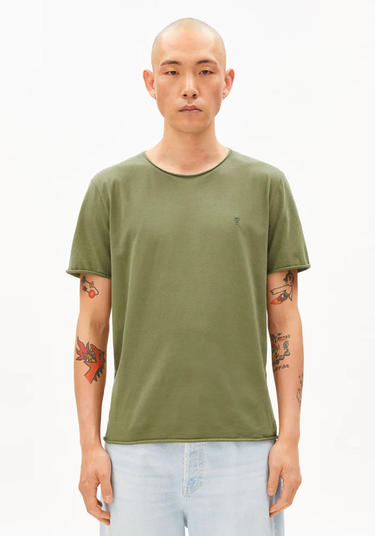 T-Shirt JAAMES BRUSHED fatigue green | ARMEDANGELS