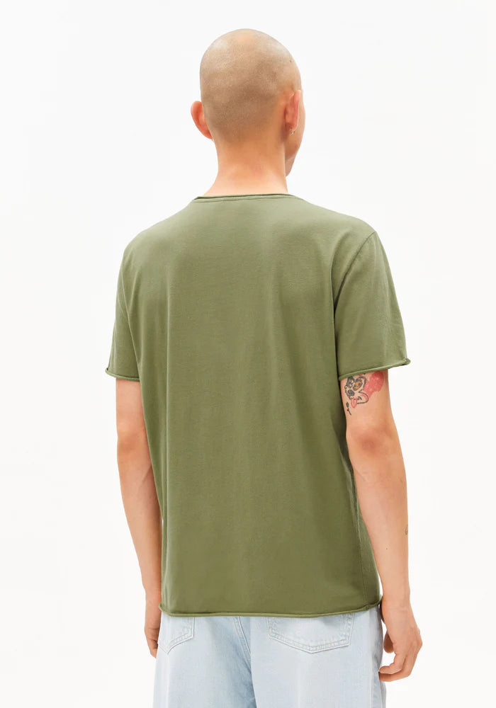 T-Shirt JAAMES BRUSHED fatigue green | ARMEDANGELS
