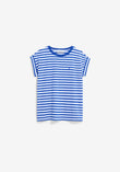 T-Shirt IDAARA STRIPES white-dynamo blue | ARMEDANGELS