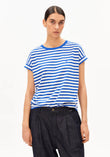 T-Shirt IDAARA STRIPES white-dynamo blue | ARMEDANGELS