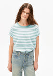T-Shirt IDAARA STRIPES white-foam | ARMEDANGELS
