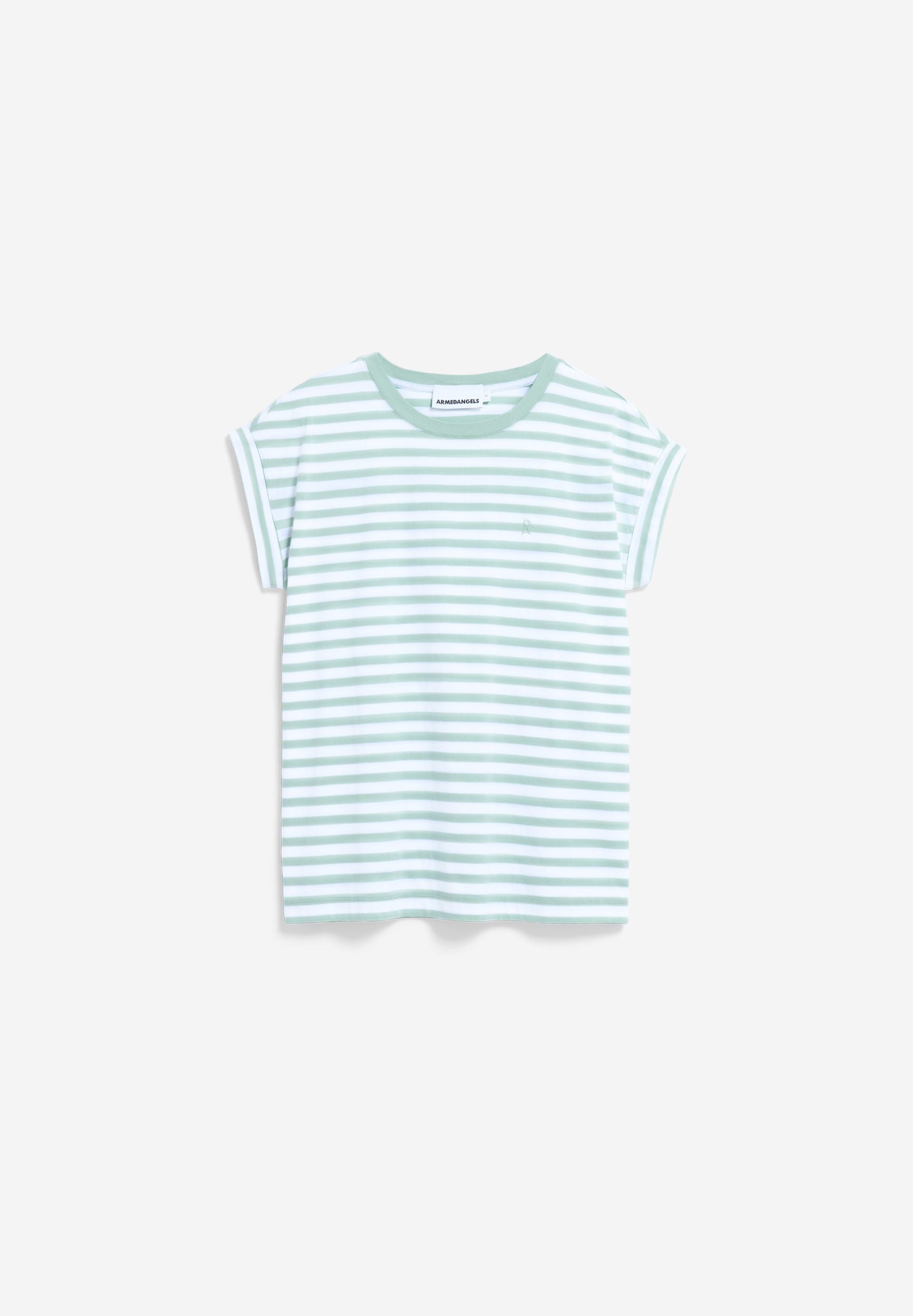 T-Shirt IDAARA STRIPES white-foam | ARMEDANGELS