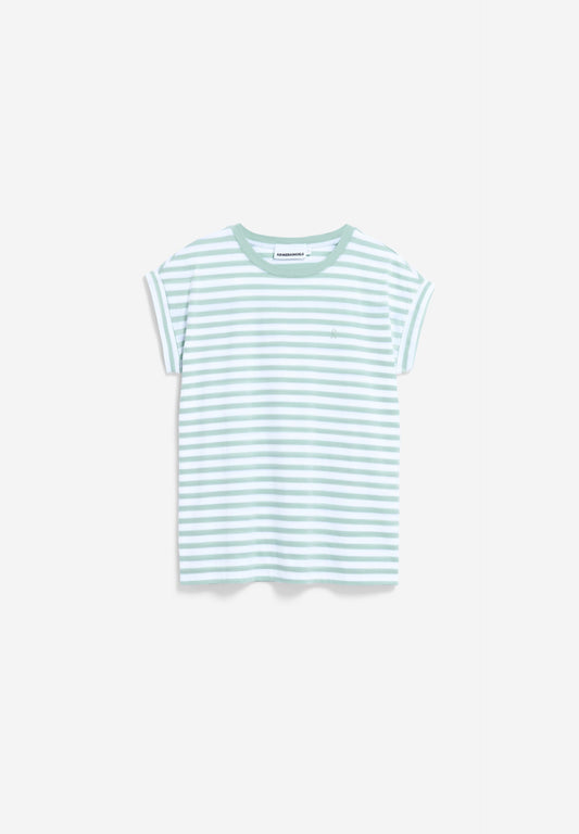 T-Shirt IDAARA STRIPES white-foam | ARMEDANGELS