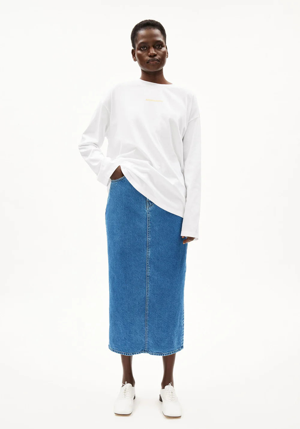 Rock KAALYKE DENIM MIDI SKIRT daydream | ARMEDANGELS