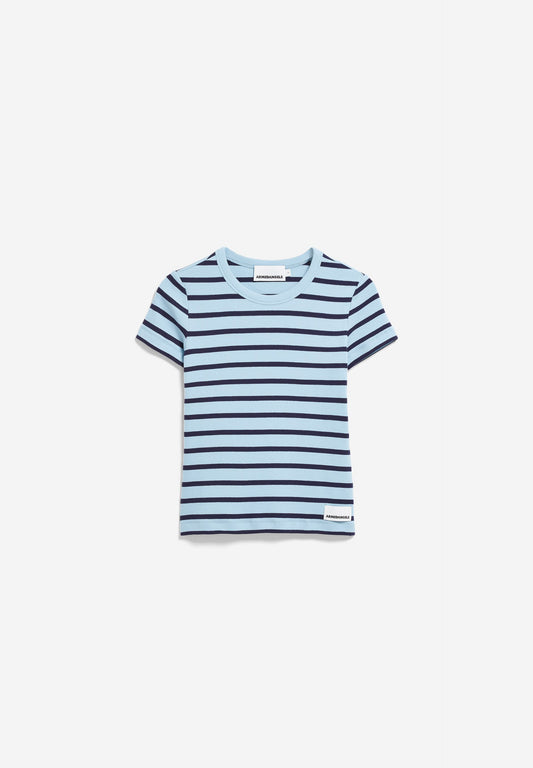 T-Shirt KARDAA STRIPES blue glow-tinted navy | ARMEDANGELS