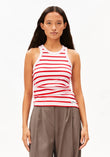 Tank Top KANITAA STRIPES pink mist-mars red | ARMEDANGELS