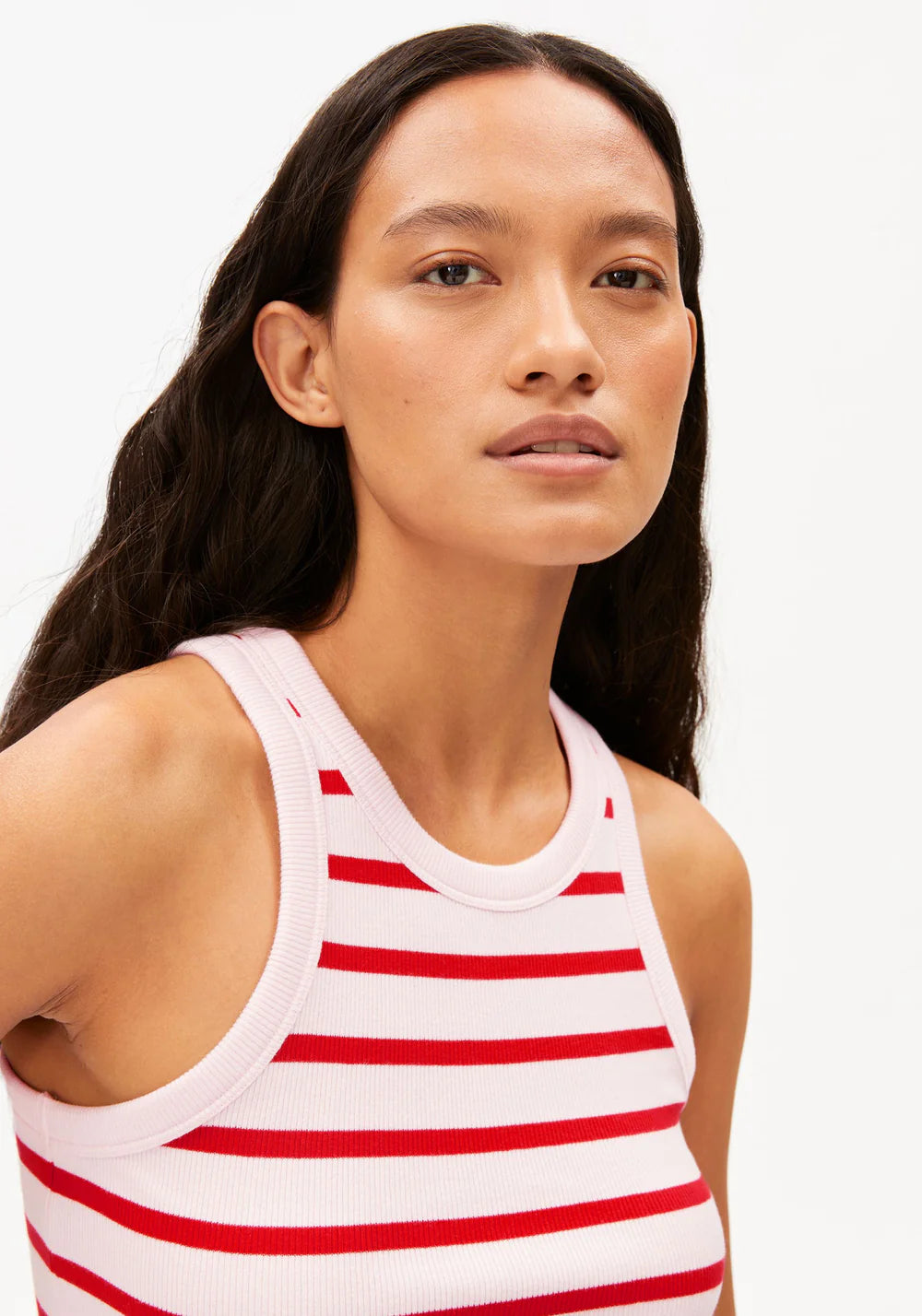 Tank Top KANITAA STRIPES pink mist-mars red | ARMEDANGELS